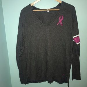 under armor pink ribbon long sleeve shirt